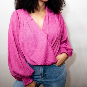 Surplice Wide Sleeve Top